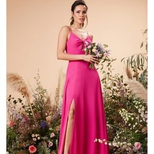 Dress The Population Cambria Faux-Knot Gown Med